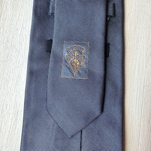 Vintage Gucci Silk Neck Tie Steel Blue Authentic - Picture 2 of 7